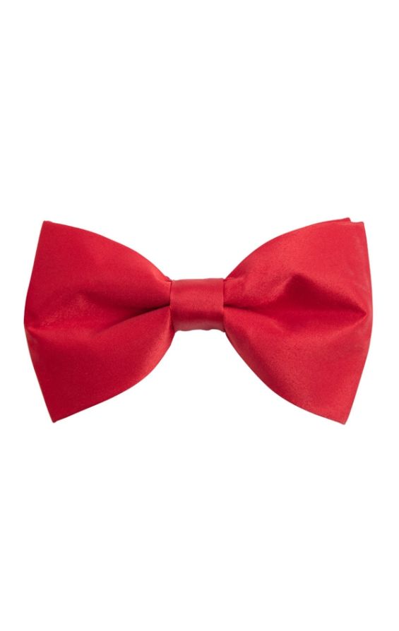 Red Poly Bow Tie (Pre-Tied & Self-Tie)