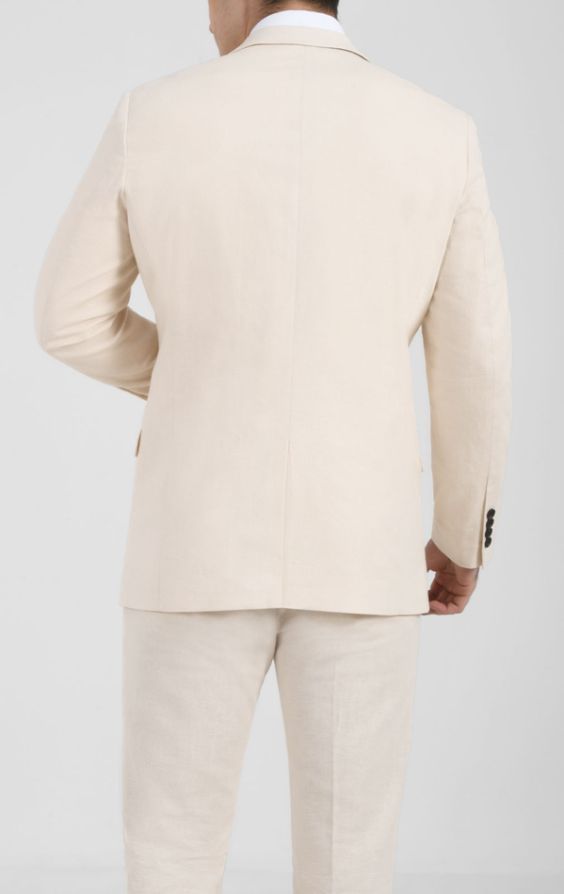 Dobell Cream Linen Jacket