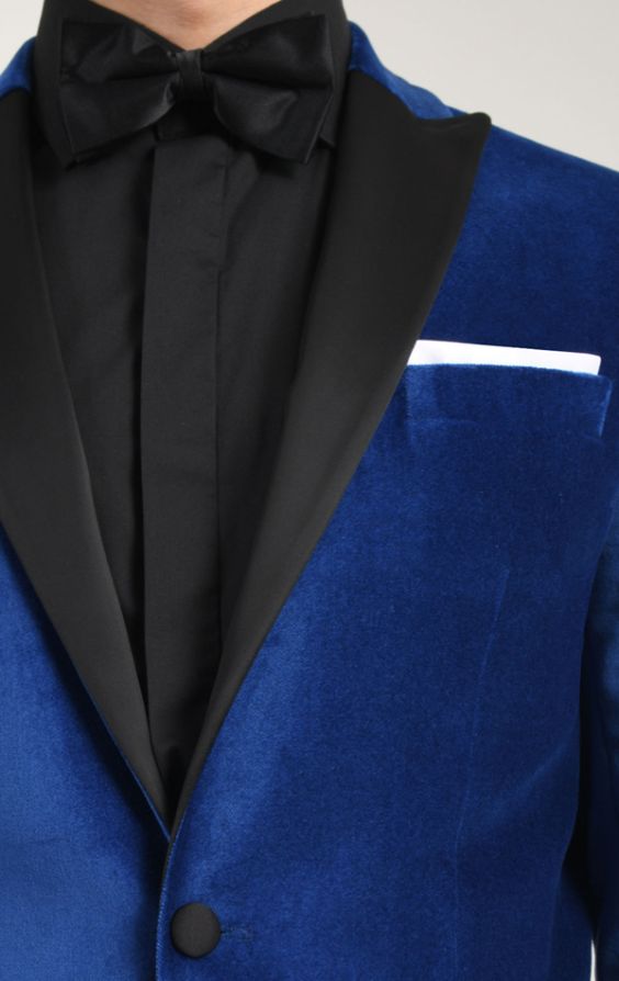 Dobell Mens Navy Blue Tuxedo Dinner Jacket Slim Fit Velvet Contrast Shawl  Lapel-34R at  Men's Clothing store