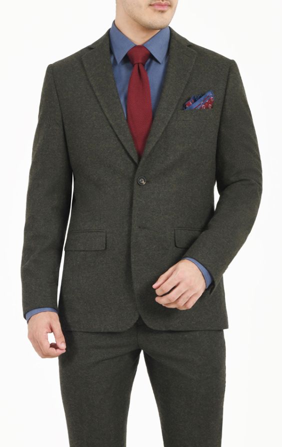 Dobell Dark Green Donegal Tweed Suit