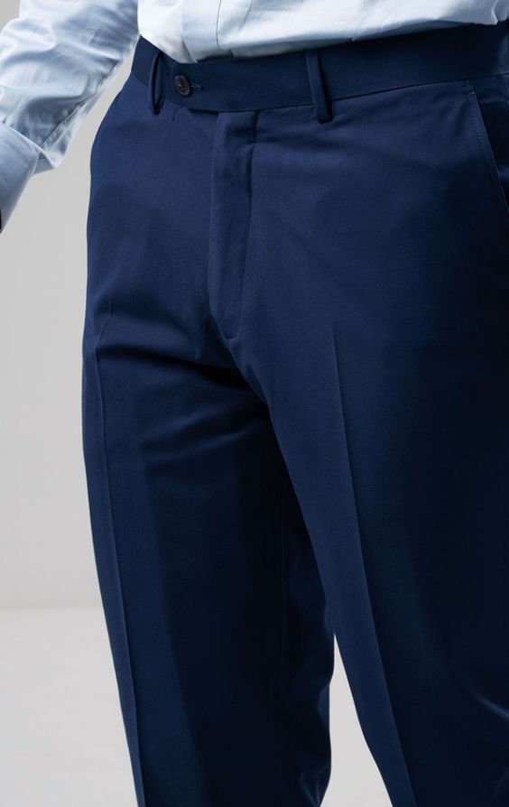 Trendy Navy Blue Shirt and Black Pants For Men-mncb.edu.vn