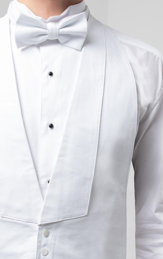 Dobell White Tie Pique Backless Vest