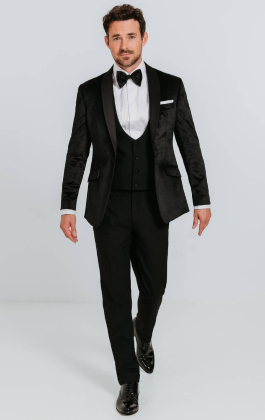 Black Slim Fit Velvet Tuxedo