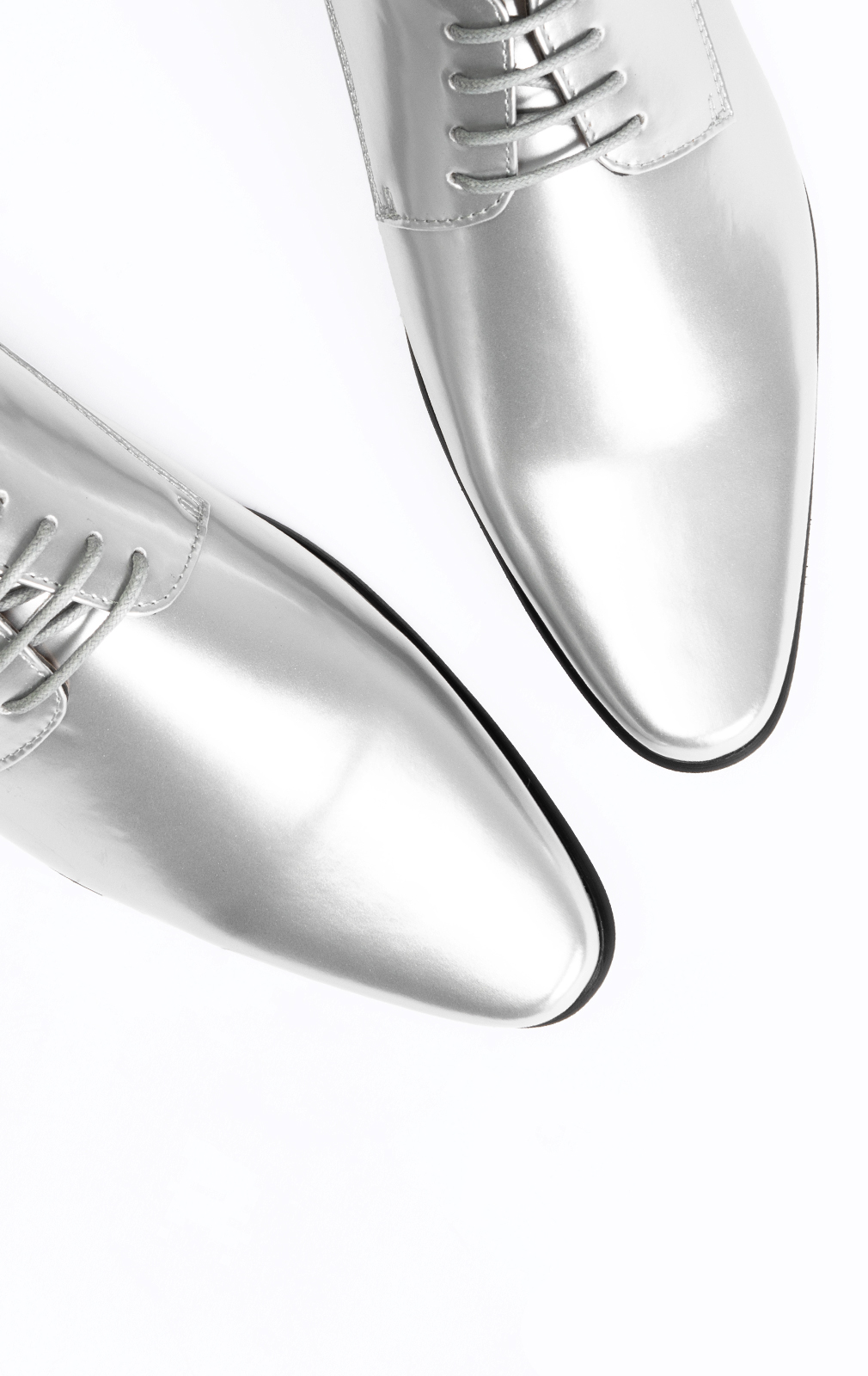 Silver Patent Contemporary Tuxedo Shoes Silver Patent Contemporary Tuxedo Shoes