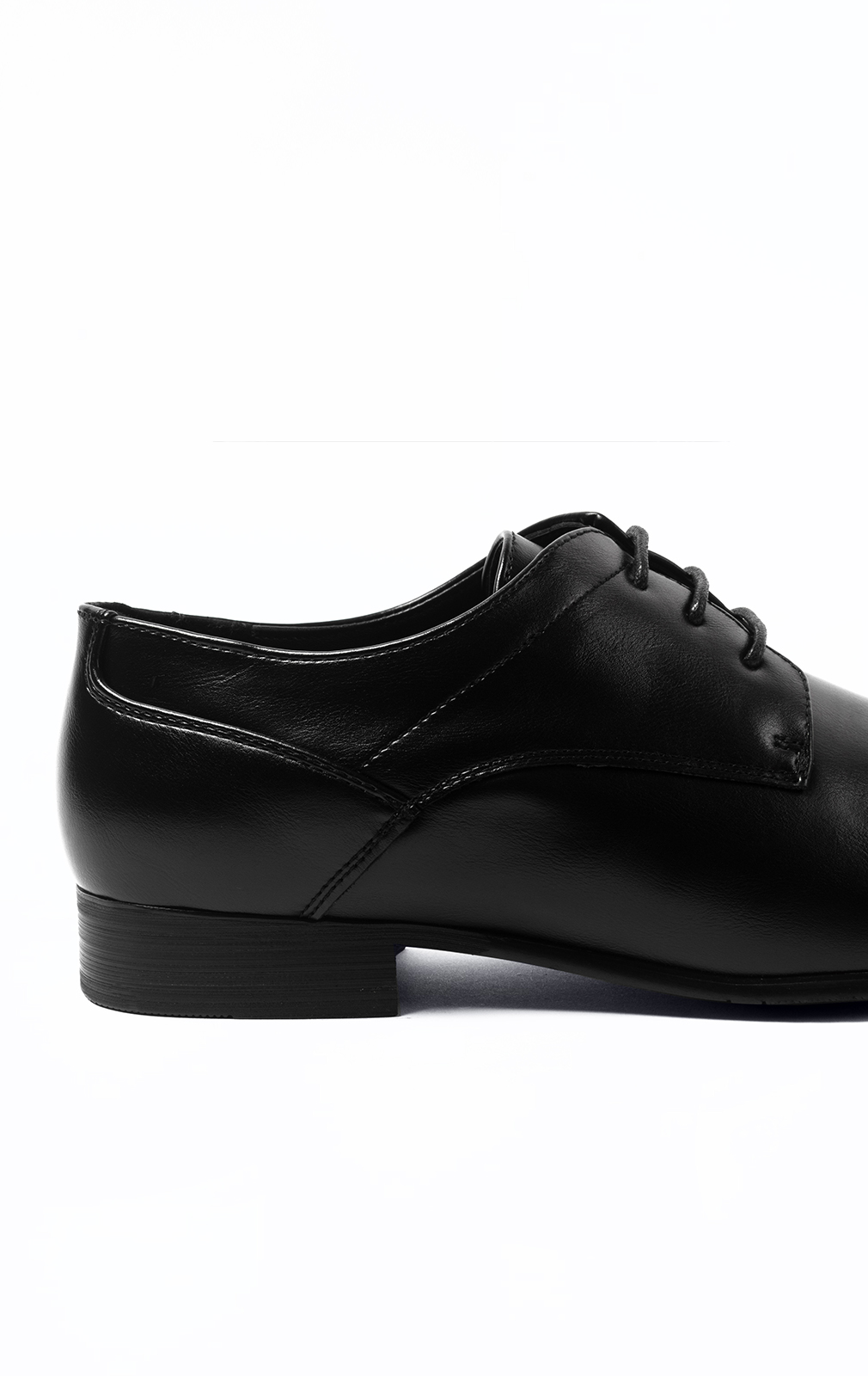 Black Plain Derby Shoes | Dobell