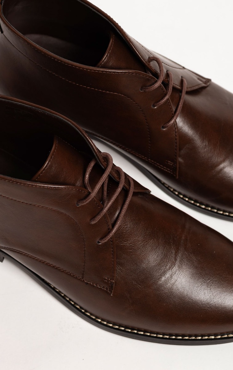 Dark Brown Lace Chukka Boots