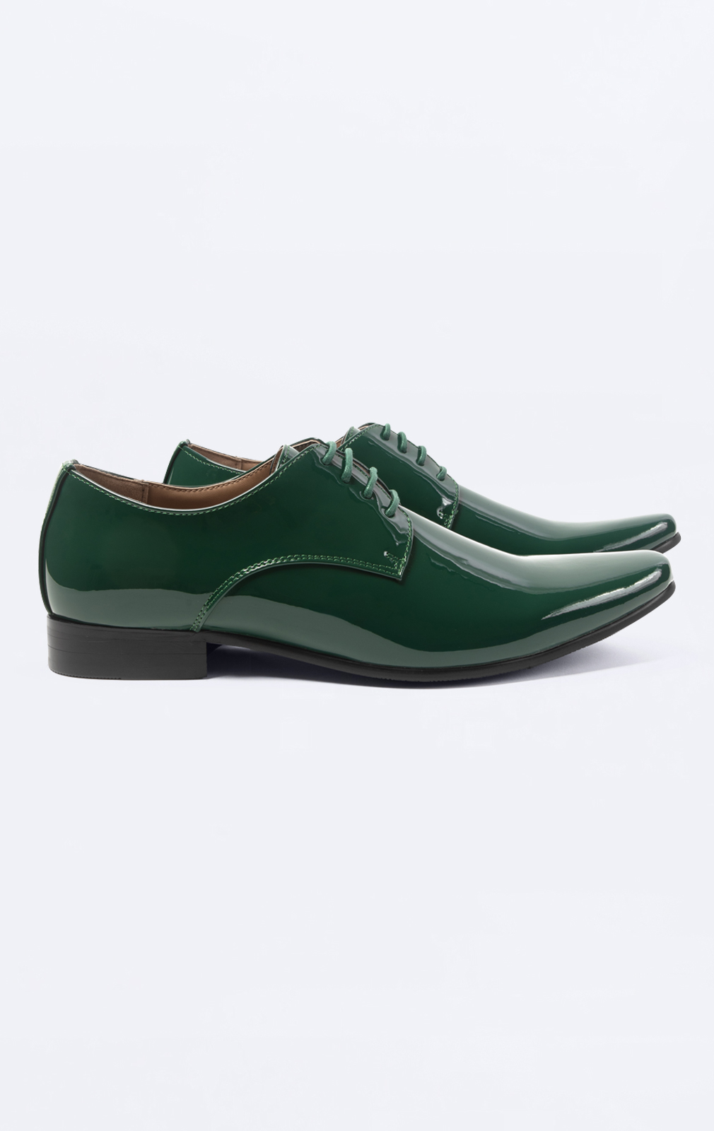 Racing Green Patent Contemporary Tuxedo Shoes