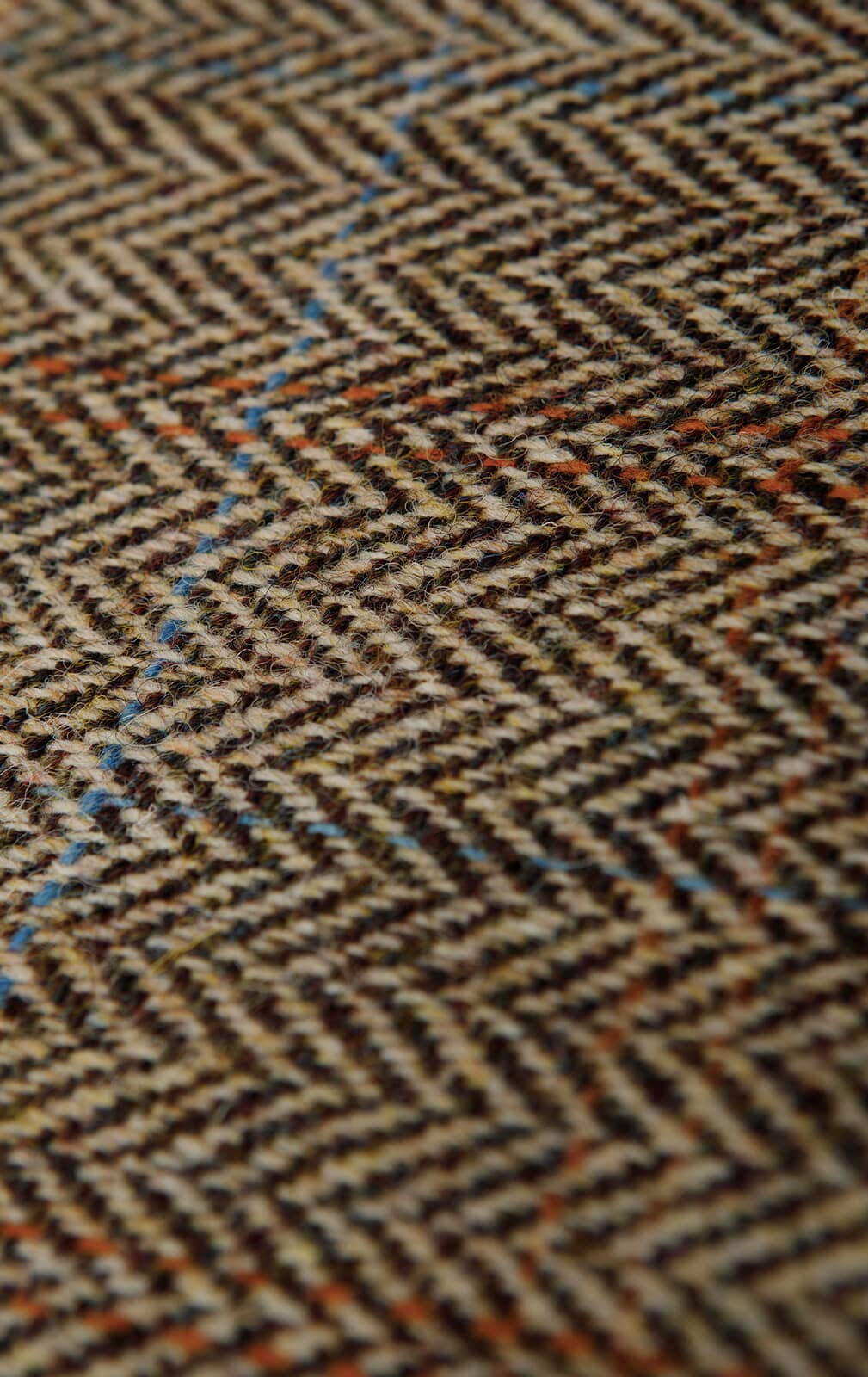 Harris Tweed of Scotland Brown Windowpane Check Tweed Suit Pants