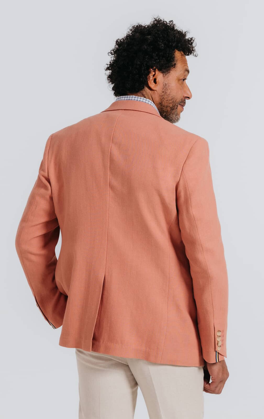 Coral Linen Twill Jacket | Dobell