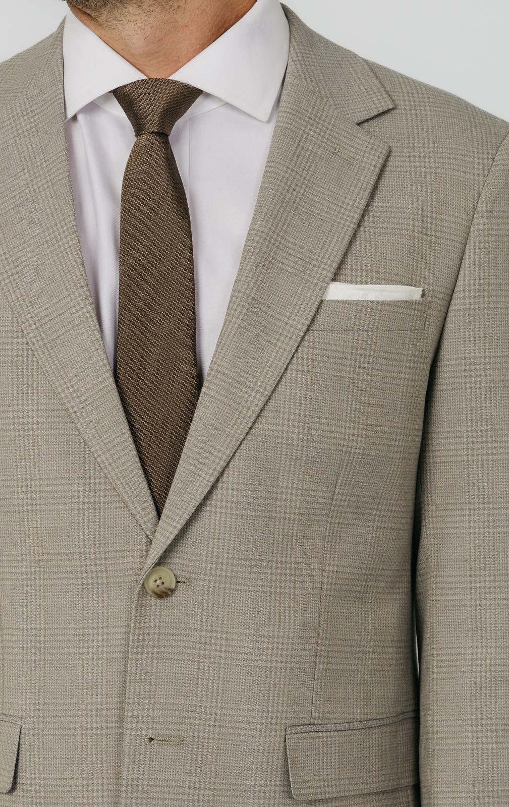 Natural Check Suit Jacket | Dobell