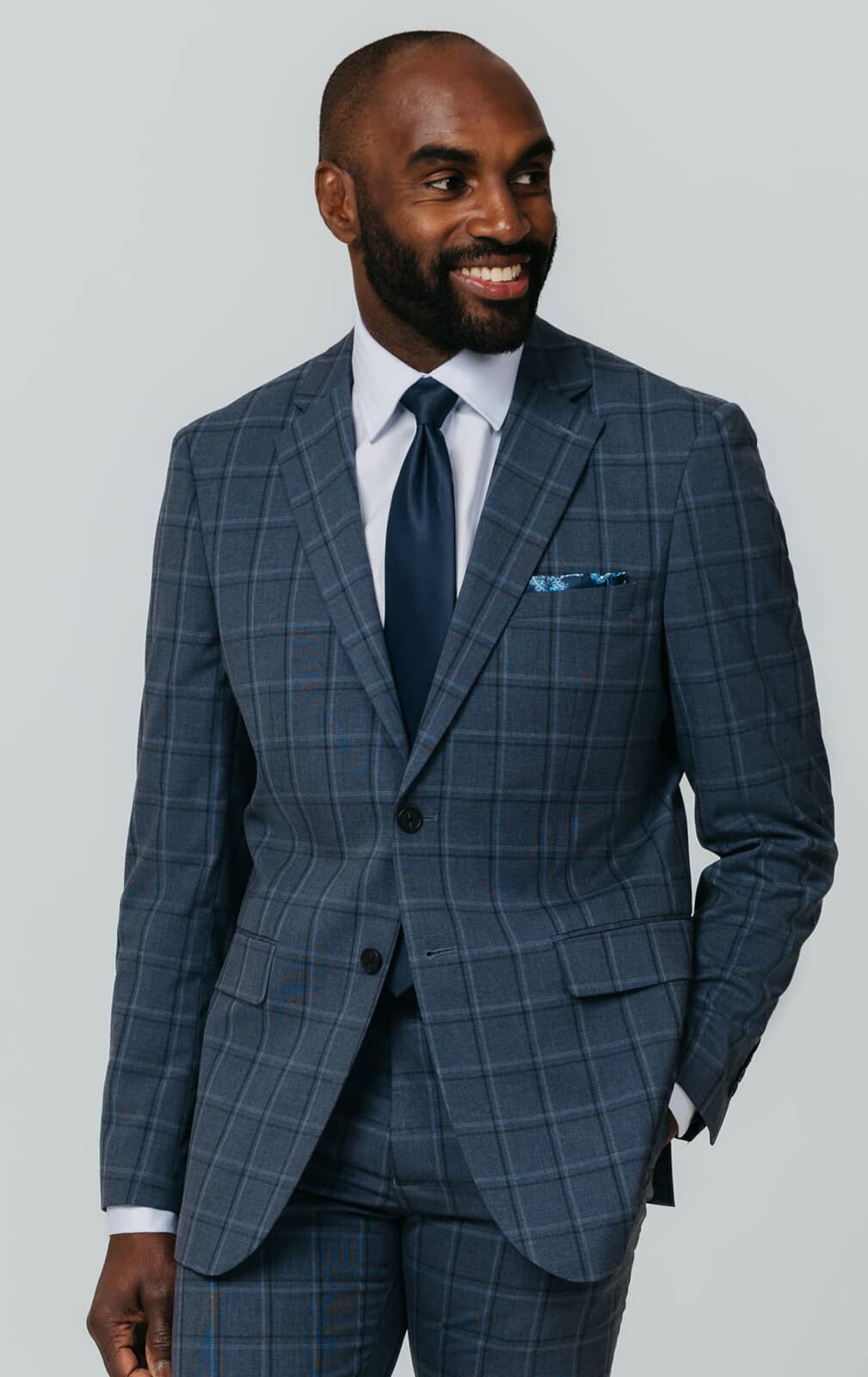 SUIT SELECT × TRABALDO TOGNA180-AB7 ネイビー ネイビースーツ・無地のコーディネート（TRABALDO TOGNA）｜90305U-100