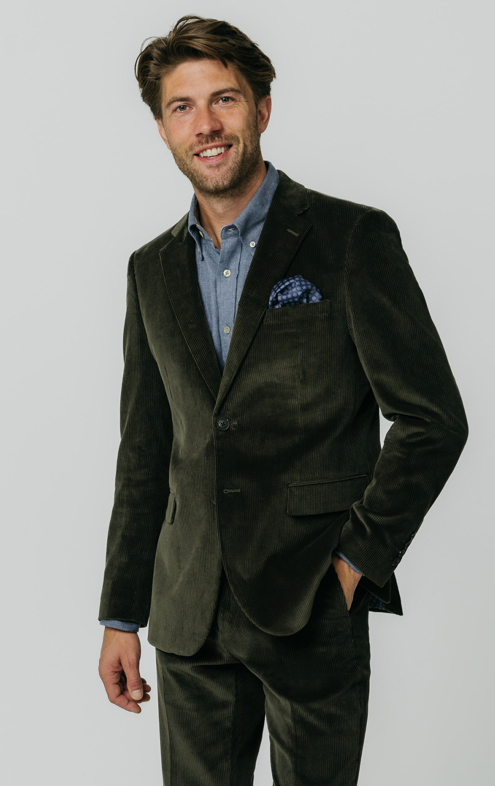 Green Corduroy Suit | Dobell