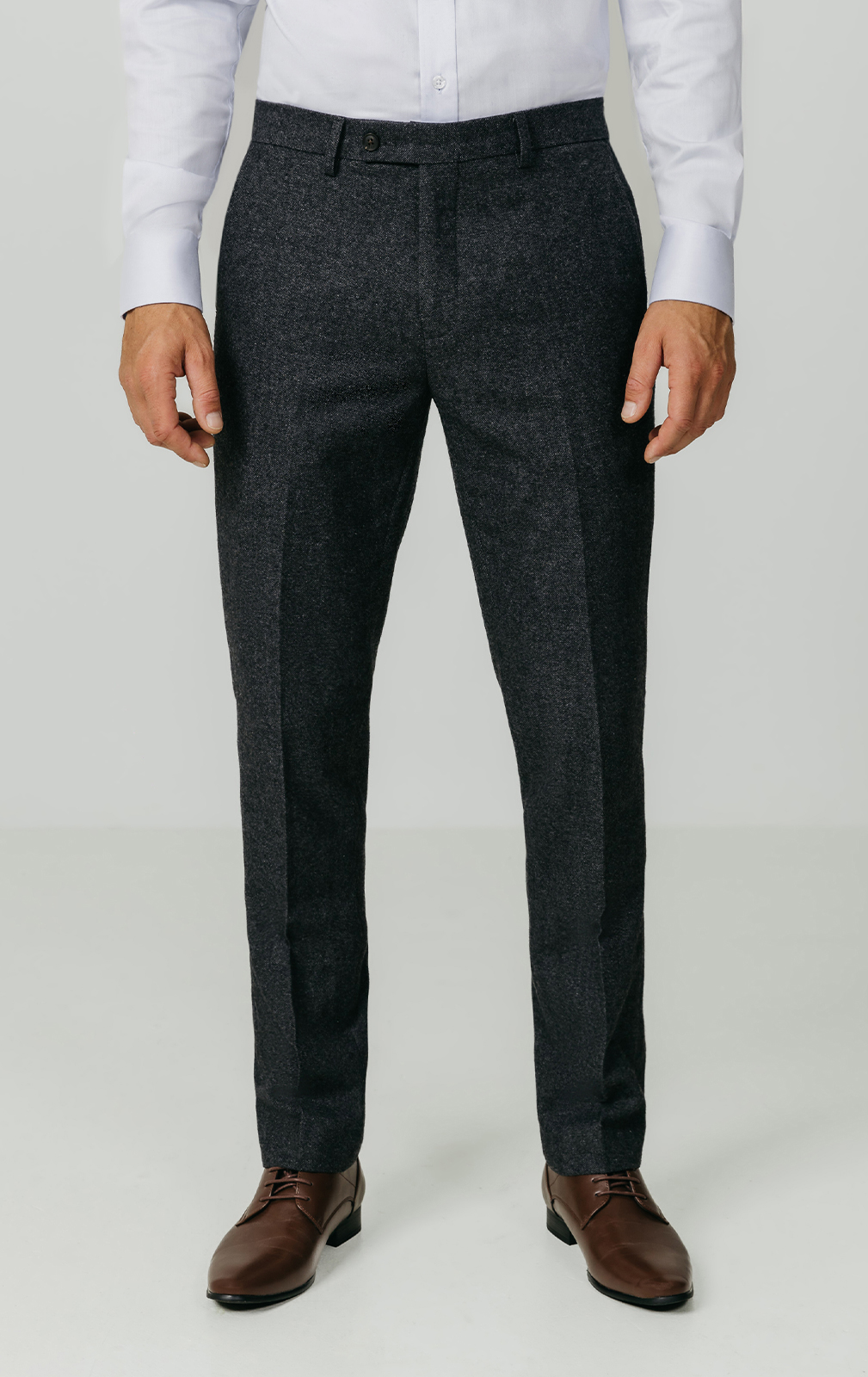 Grey Donegal Tweed Pants | Dobell