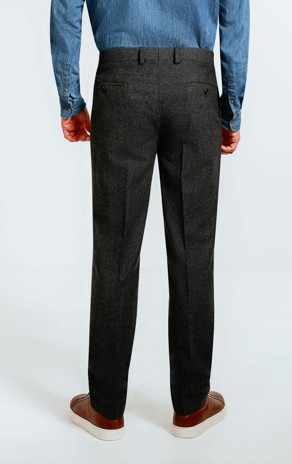 Dobell Grey Donegal Tweed Pants