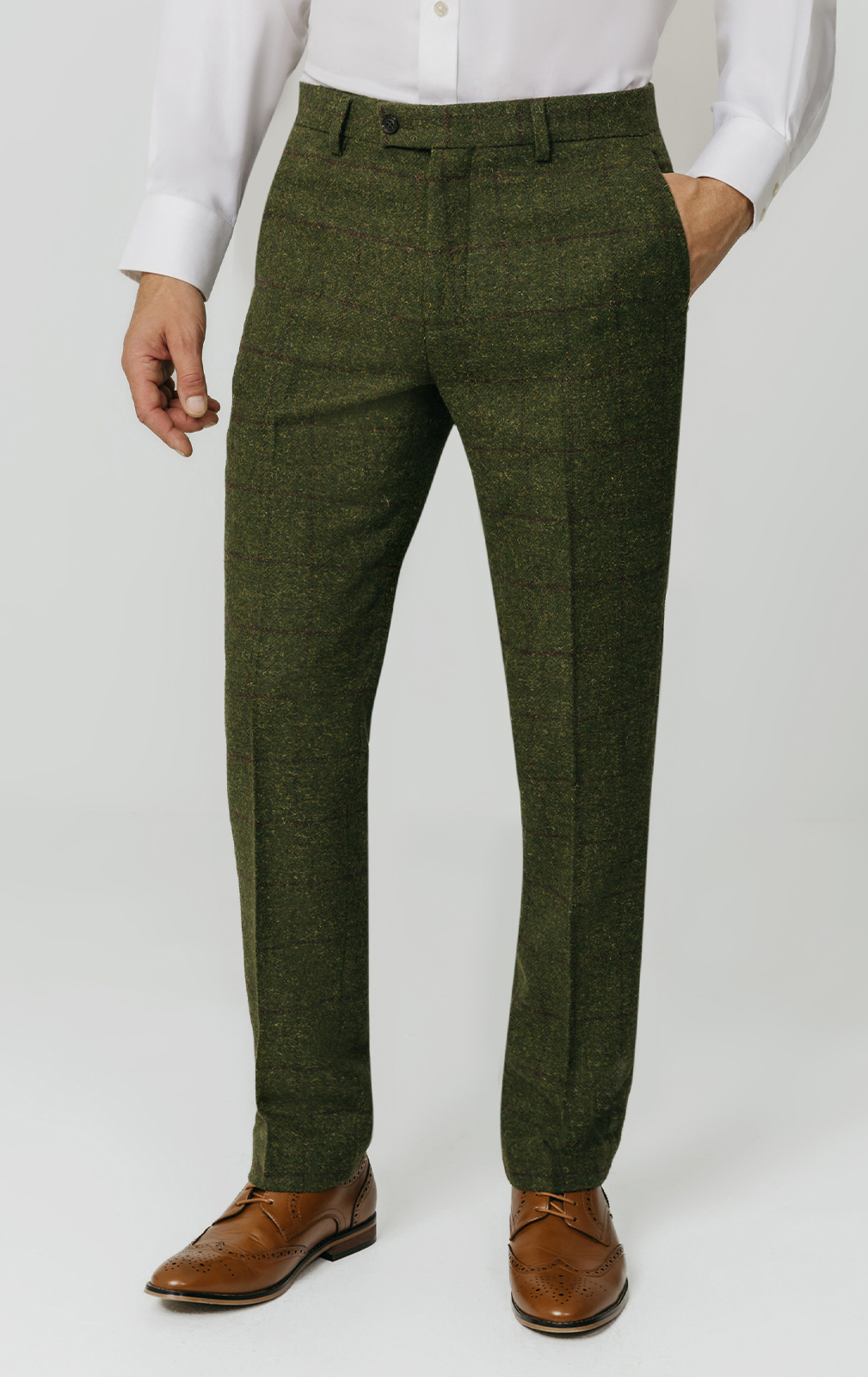Green Windowpane Check Tweed Jacket | Dobell