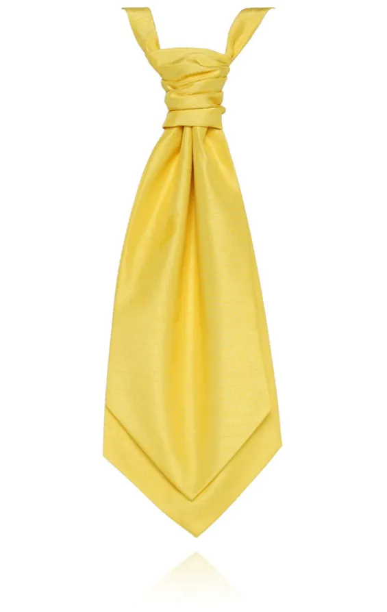 Boys Yellow Poly Dupion Cravat