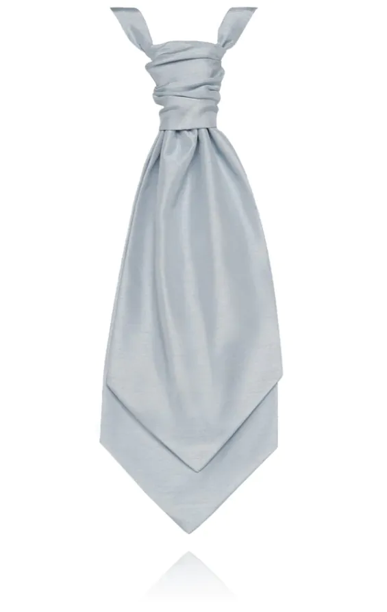 Boys Powder Blue Poly Dupion Cravat Boys Powder Blue Poly Dupion Cravat