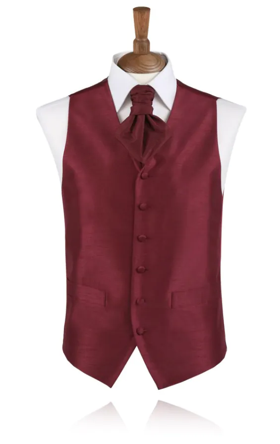 Boys Burgundy Dupion Vest Boys Burgundy Dupion Vest