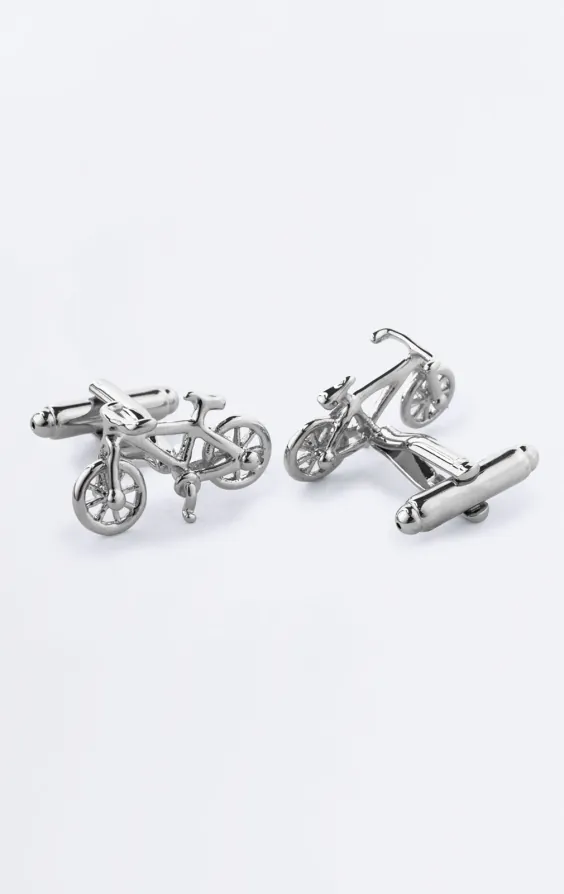 Silver Colored Bicycle Cufflinks - photo 1 Silver Colored Bicycle Cufflinks - photo 1