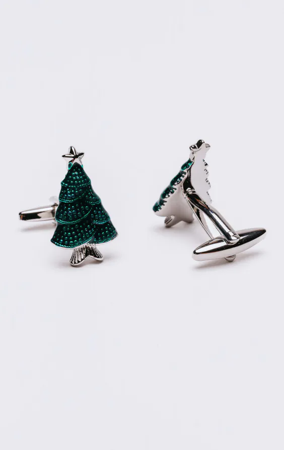 Green Christmas Tree Cufflinks - photo 1 Green Christmas Tree Cufflinks - photo 1