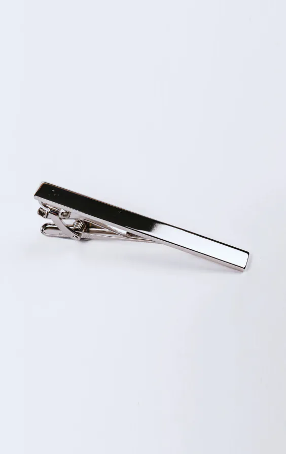 Silver Colored Necktie Clip Silver Colored Necktie Clip
