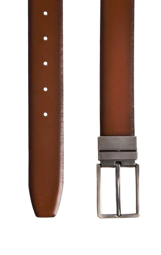 Black and Tan Leather Reversible Belt Black and Tan Leather Reversible Belt