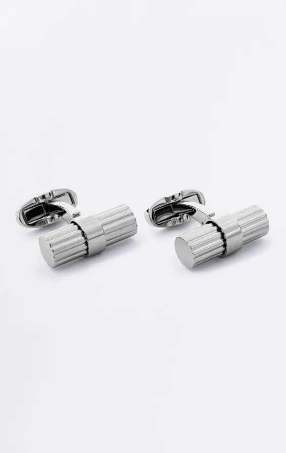 Silver Colored Solid Bar Cufflinks Silver Colored Solid Bar Cufflinks