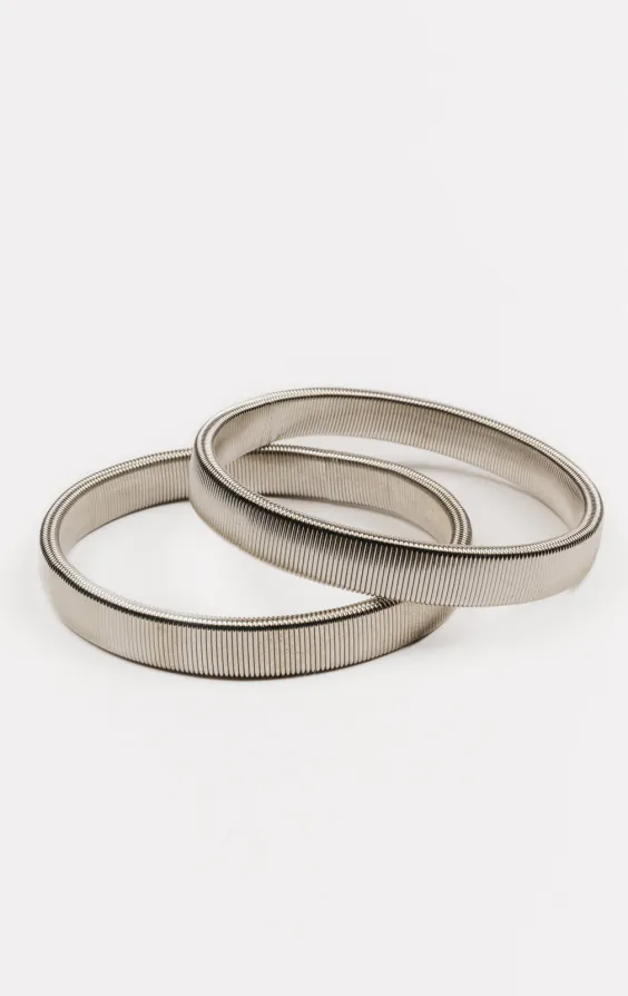 Silver Colored Shirt Armbands