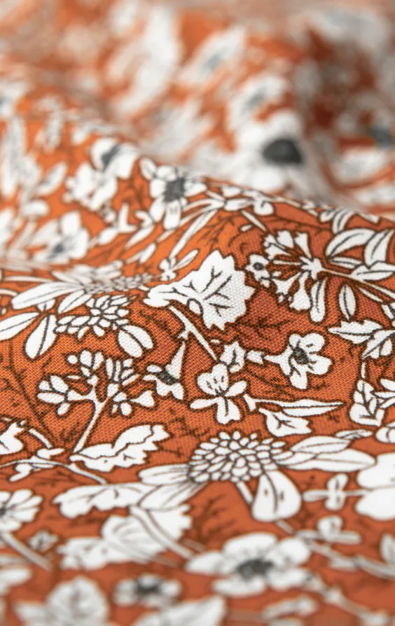 Orange Floral Handkerchief - photo 1