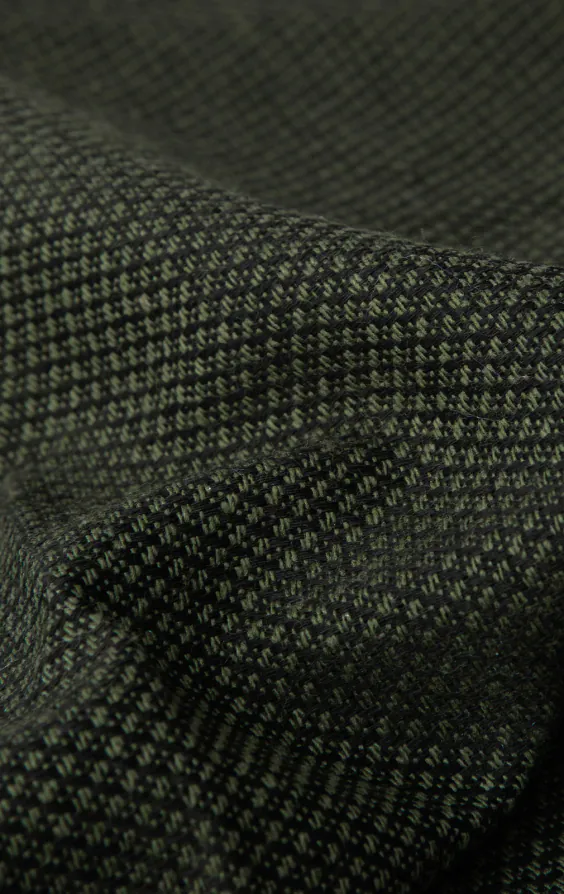 Green Weave Handkerchief with Burgundy Tipping - photo 1