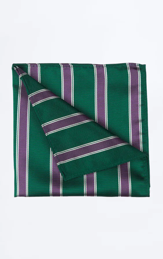 Green with Purple Stripe Handkerchief Green with Purple Stripe Handkerchief