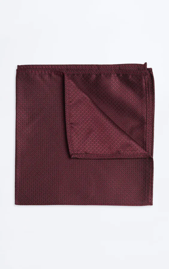 Burgundy Textured Handkerchief