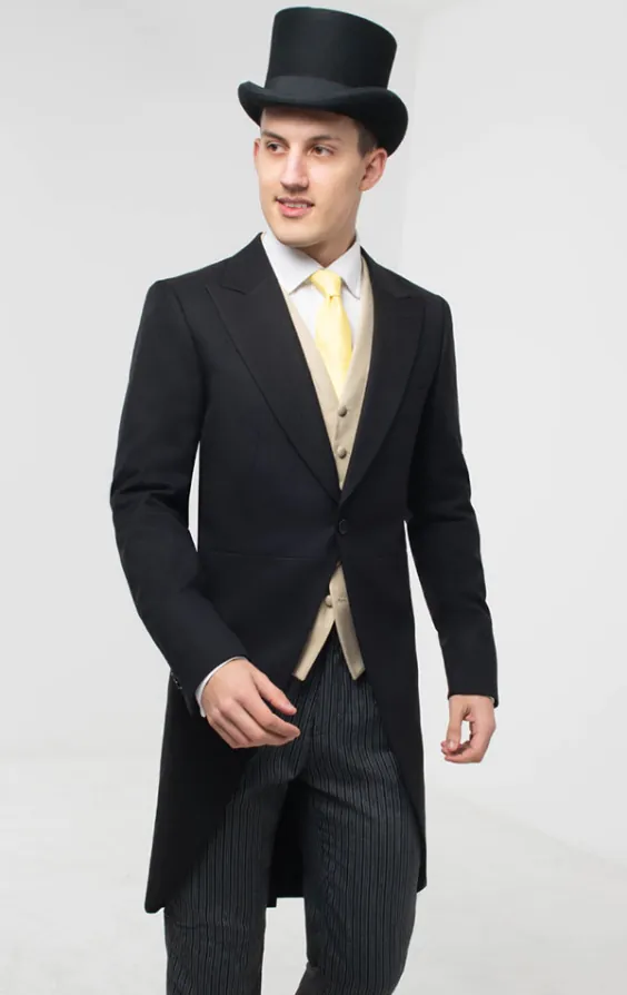 2 Piece Morning Suit, Top Hat, Vest, Shirt