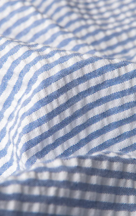 Blue & White Seersucker Vest - photo 3