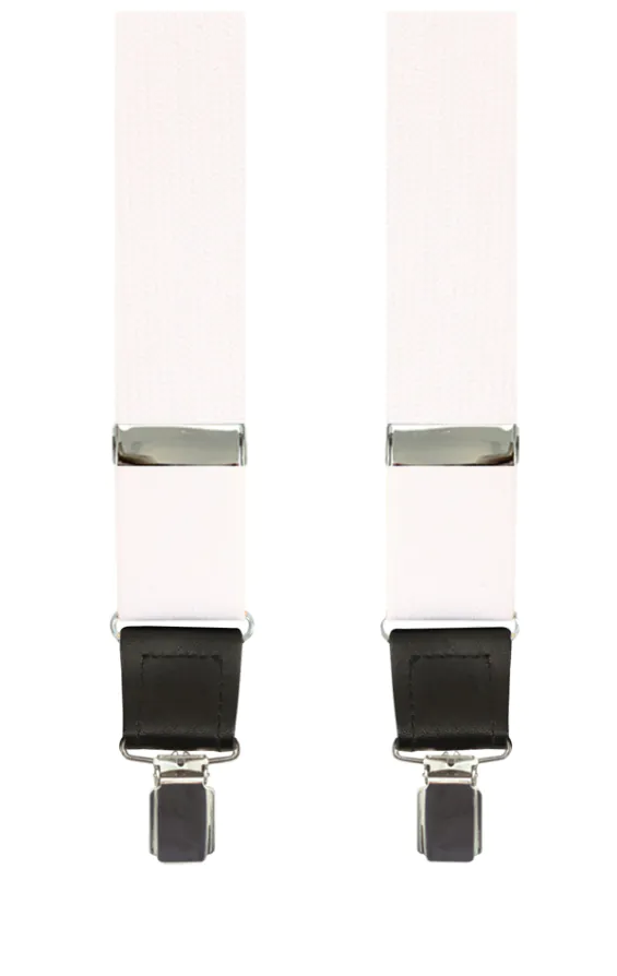 Luxury 2-in-1 White Suspenders - 35mm - photo 1