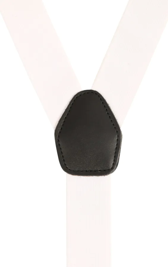 Luxury 2-in-1 White Suspenders - 35mm - photo 2