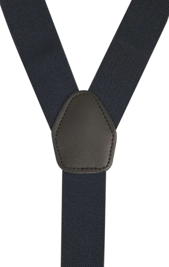 Luxury 2-in-1 Navy Blue Suspenders - 35mm - photo 2