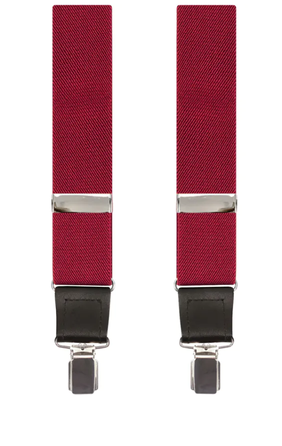 Luxury 2-in-1 Burgundy Suspenders - 35mm - photo 1
