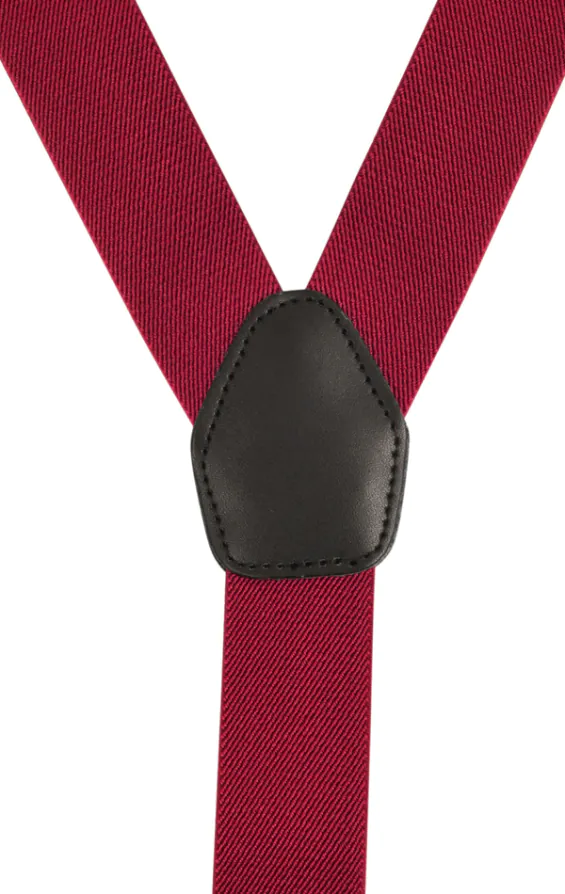 Luxury 2-in-1 Burgundy Suspenders - 35mm - photo 2