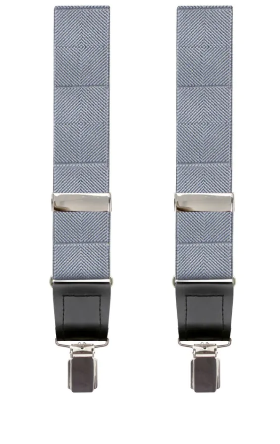 Luxury 2-in-1 Silver Suspenders - 35mm - photo 1
