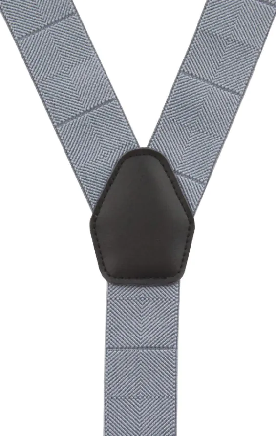 Luxury 2-in-1 Silver Suspenders - 35mm - photo 2