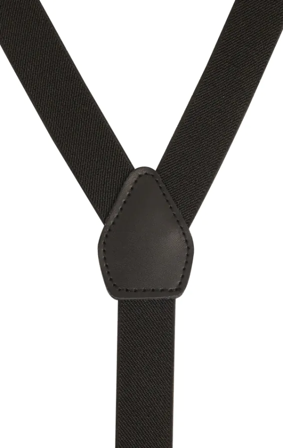 Luxury Slim 2-in-1 Black Suspenders - 25mm - photo 2