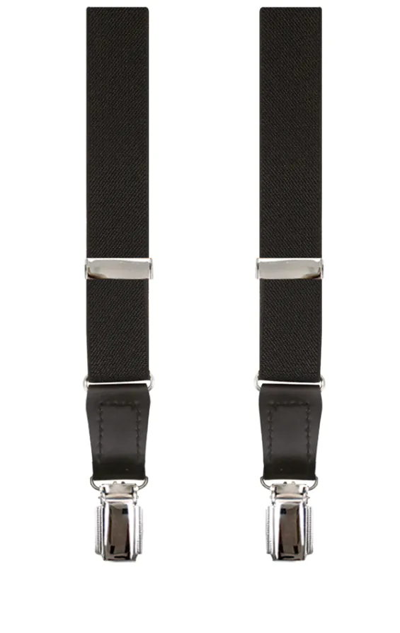 Luxury Slim 2-in-1 Black Suspenders - 25mm - photo 1