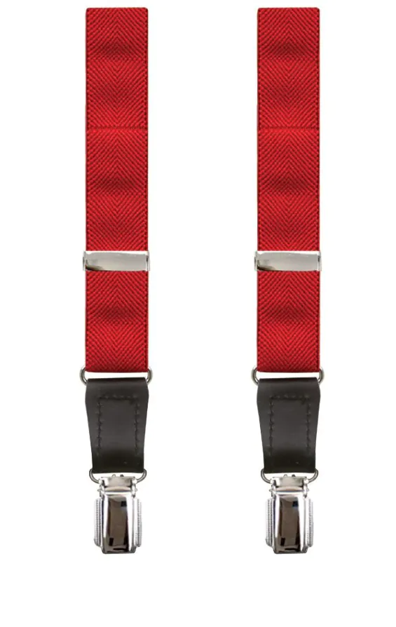 Luxury Slim 2-in-1 Red Suspenders - 25mm - photo 1