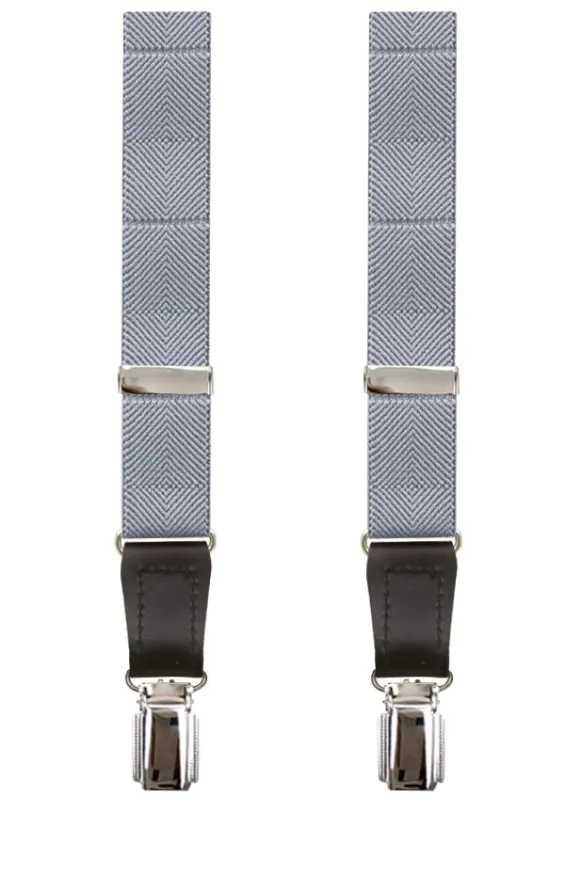 Luxury Slim 2-in-1 Silver Suspenders - 25mm - photo 1