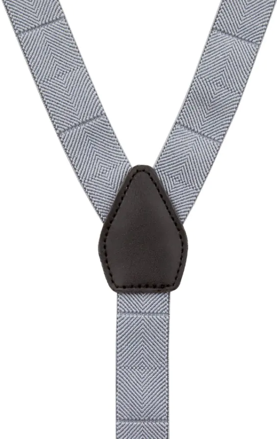 Luxury Slim 2-in-1 Silver Suspenders - 25mm - photo 2