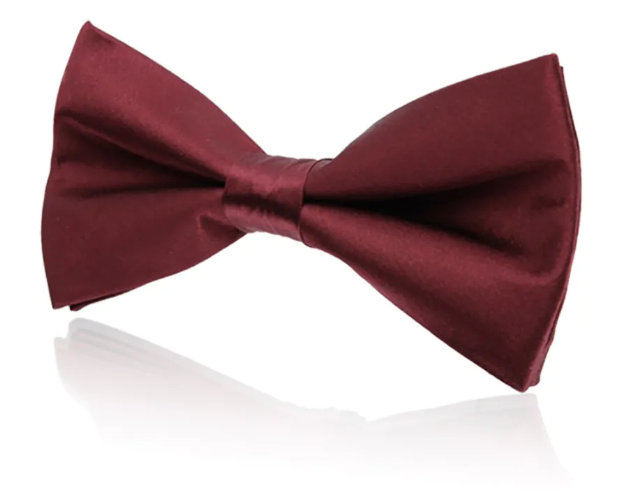 Burgundy Silk Cummerbund & Pre-Tied Bow Tie Set - photo 1