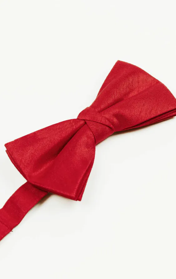 Big & Tall Crimson Red Dupion Bow Tie - photo 1 Big & Tall Crimson Red Dupion Bow Tie - photo 1
