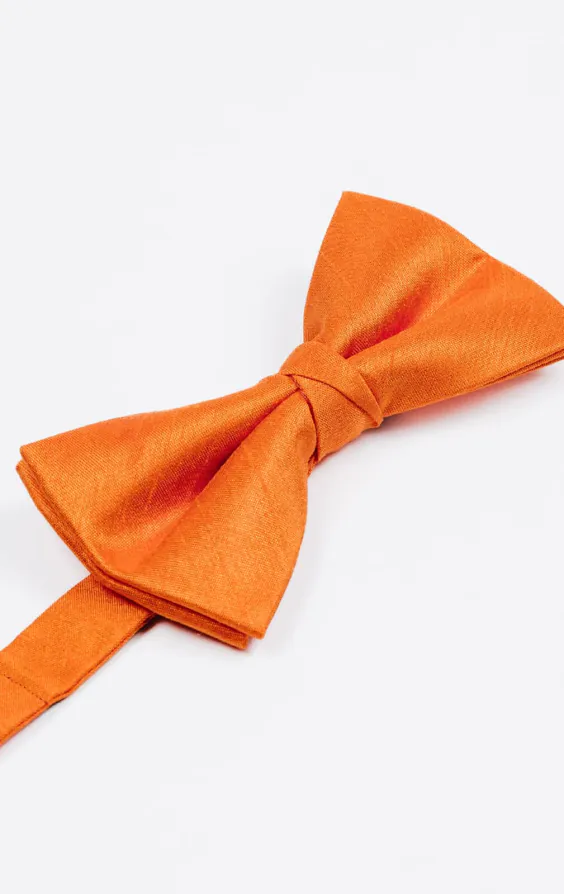 Orange Poly Dupion Bow Tie - photo 1