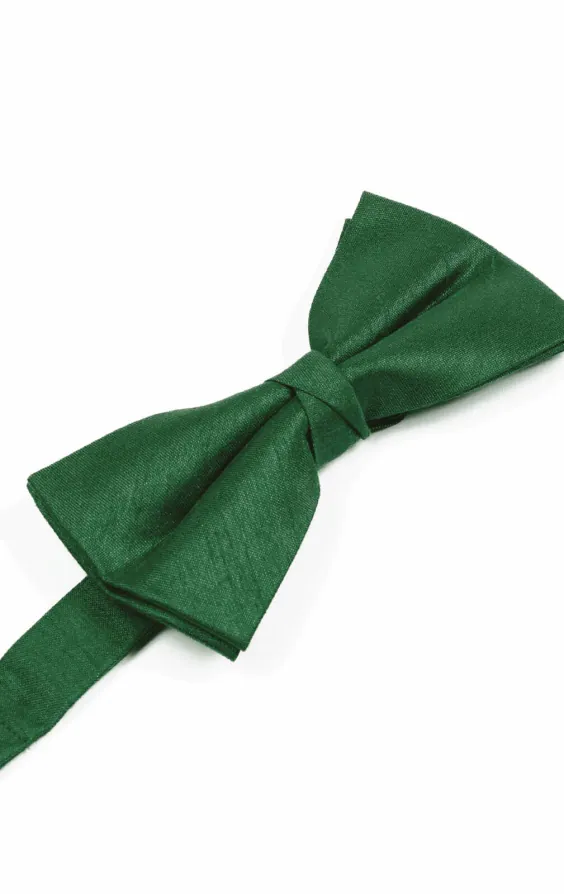 Racing Green Poly Dupion Bow Tie - photo 1